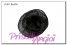 Flor rosa de sinamay pequeña 6 cm negra