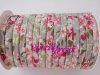 Bias binding GRAY WHIT FLOWERS COTTON to make headband 0.5 m