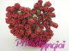 DEEP RED mulberry paper closed rosebuds - 4 mm - 10 pces