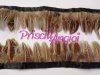 Pheasant " almond " Feather Fringe - 10 cm