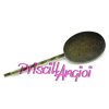 Base gancho pelo color bronce 65x19 mm base camafeo 25.5x18 mm Base gancho pelo color bronce 65x19 mm base camafeo 25.5x18 mm