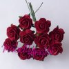 STRONG RED open roses 2.0 cm ( 5 pces.)