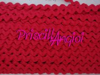 Ric Rac Ondulina Picunela ROJO 100% Polister 8 mm ( 0.50 cm )