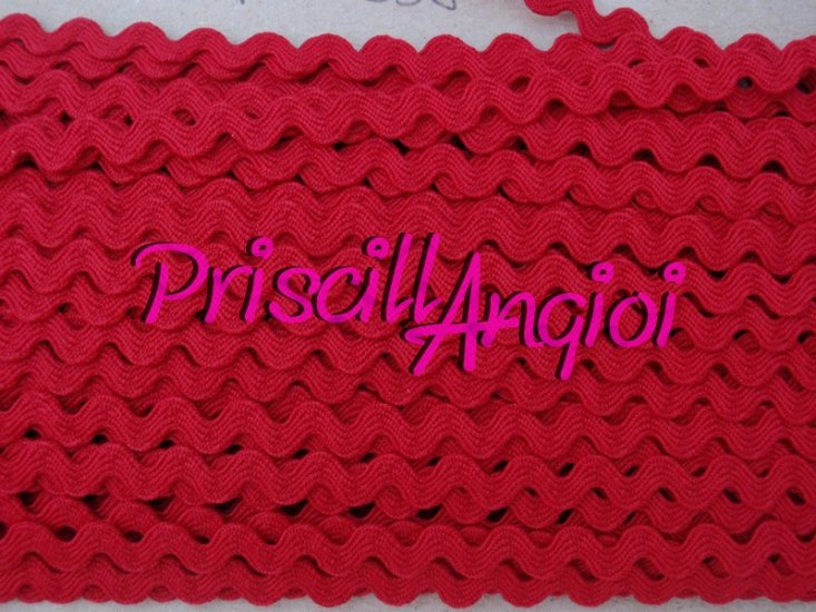 Ric Rac Ondulina Picunela ROJO 100% Polister 8 mm ( 0.50 cm ) - Haga un click en la imagen para cerrar