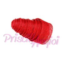 Cinta de sinamay 3 cm ancho - color ROJO POPPY - 20 cm