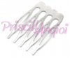 Base peina peineta plateada metalica 39x26 mm Base peina peineta plateada metalica 39x26 mm