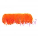 Fleco de plumas gallo - seccion 10 cm ( 30 plumas) NARANJA