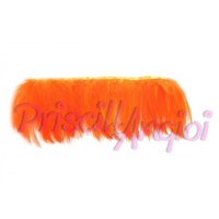 ORANGE Feather Fringe rooster neck - 10 cm ( 30 feather )