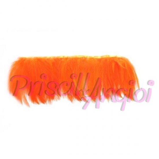 Fleco de plumas gallo - seccion 10 cm ( 30 plumas) NARANJA - Haga un click en la imagen para cerrar