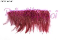 WINE RED Feather Fringe rooster neck - 10 cm (30 feather )