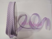 bias tape lilac with white dots 1.8 cm wide, 068 lilac (1 m)