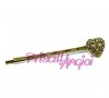 Base gancho horquilla bronce con filigrana corazon 5.6x1.1 mm Base gancho horquilla bronce con filigrana corazon 5.6x1.1 mm