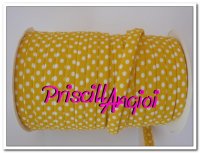 YELLOW 05 Bias binding cotton polka dot spot 7 mm ( 0.5 m )