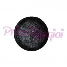 BLACK Round Sinamay Base 16 cm