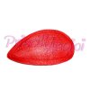 POPPY RED Base TEARDROP Sinamay 17x14 cm(5cm alto)