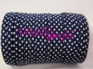 NAVY Bias binding cotton polka dot spot 7 mm ( 0.5 m )