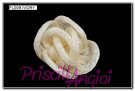 IVORY sinamay rosette 10 cm