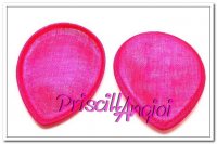 FUCHSIA Base TEARDROP Sinamay 17x14 cm(2cm alto)