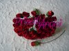 5 capullitos rosas rojo fuerte 6 mm