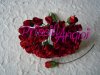 STRONG RED mulberry paper closed rosebuds - 6 mm - 5 pces