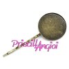 Base gancho pelo color bronce 64x26 mm base camafeo 25 mm Base gancho pelo color bronce 64x26 mm base camafeo 25 mm