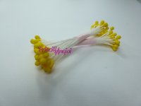 50 YELLOW colour long stem stamens ( 25 double pistils )