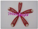 Red Hair clip hair pin bobby pin with pad 45 mm