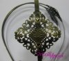 BRONZE VINTAGE filigree headband 38 mm 4.8 mm width, fil 37 mm