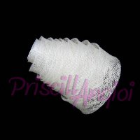 WHITE Ribbon sinamay bias binding 3 cm wide