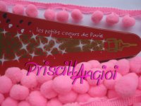 Fleco de Madroo pompon ROSA BEBE - seccin - 20 cm -