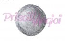 SILVER Round Sinamay Base 14 cm