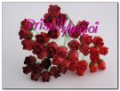 5 capullitos de rosas semi-abiertas tonos rojos 8 mm ( a escoger
