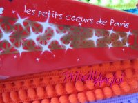 Fleco de Madroo mini pompon NARANJA - seccin - 50 cm -