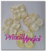 15 Petalos papel Mulberry color BEIGE - 4 cm