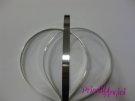 SILVER Narrow metalic headband 14X12 mm. 7 mm width