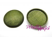 FOREST GREEN Round Sinamay Base 11 cm