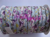 Bias binding SKY BLUE WHIT FLOWERS COTTON to make headband 0.5 m