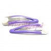 Frog hairpin, lilac hair slide large with base 47x13 mm