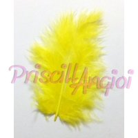 Yellow Marabou feather 120-140 mm ( 1 pce )