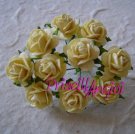 10 rosas abiertas 1.0 cm color amarillo