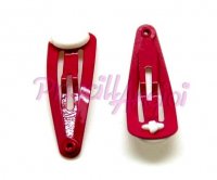 Mini gancho ranita horquilla cabello fucsia con base 30 x10 mm