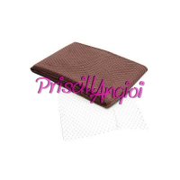 Brown chocolate Veiling plain ( 22 cm width ) - 25 cm