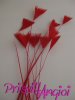 Pack 10 pieces RED Rooster feather 1015 cm Coque Triangle Bunch