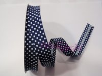 bias tape navy with white dots 1.8 cm wide, 022 navy (1 m)