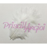 White Marabou feather 120-140 mm ( 1 pce ) [MAR-023]