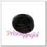 Flor rosa de sinamay mediana 10 cm negro