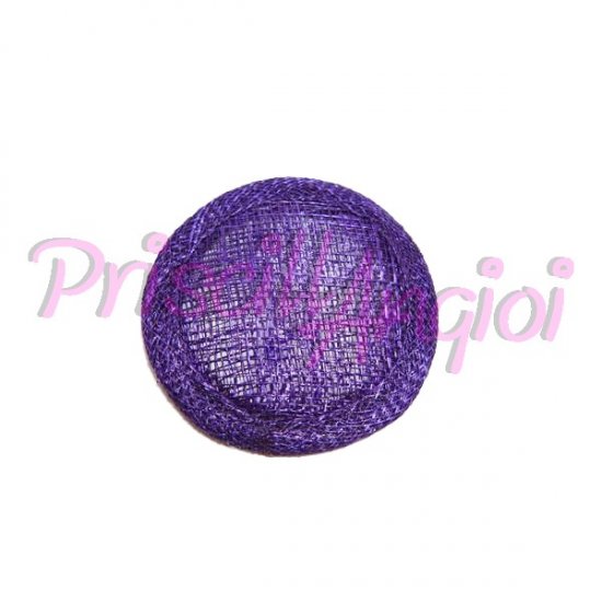 Base sinamay para tocado Redonda 7 cm color PURPURA - Haga un click en la imagen para cerrar