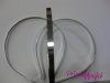 SILVER Narrow metalic headband 14X12mm. 6 mm width,