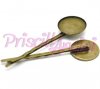 Base gancho horquilla color bronce 6.3 mm base camafeo 18 mm Base gancho horquilla color bronce 6.3 mm base camafeo 18 mm