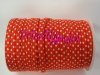 ORANGE 071 Bias binding cotton polka dot spot 7 mm ( 0.5 m )